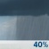Saturday: A chance of rain showers. Partly sunny, with a high near 80. Chance of precipitation is 40%. Saturday: Chance Rain Showers